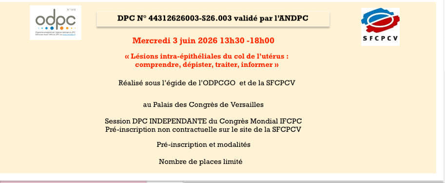 Webinaire multidisciplinaire SFCPCV du 15 janvier 2026 de 19h00 à 20h00
